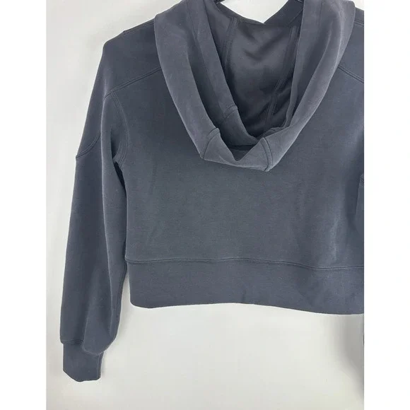 Lululemon Get Centred Crop Hoodie Black Size 4 Athletic Athleisure Vented Pocket - Picture 14 of 16
